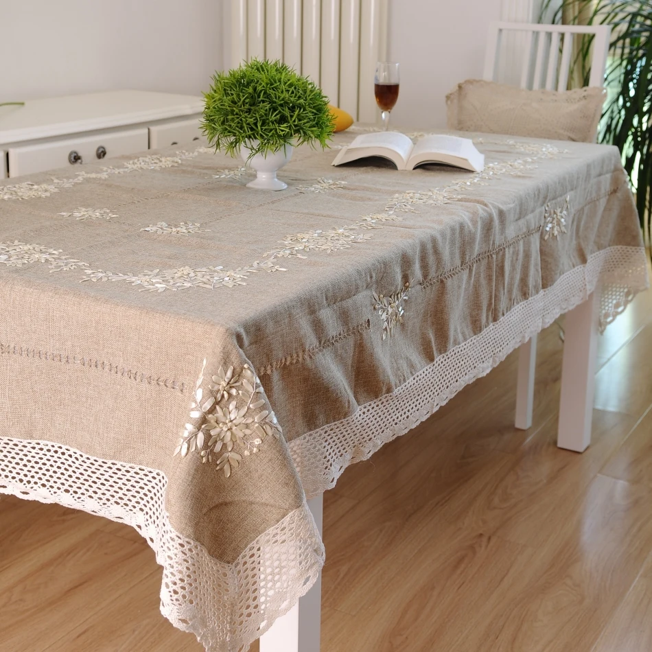 Hetaiyiyuan handmade embroidery table cloth ribbon dining embroidery Hetaiyiyuan handmade embroidery table cloth ribbon dining embroidery