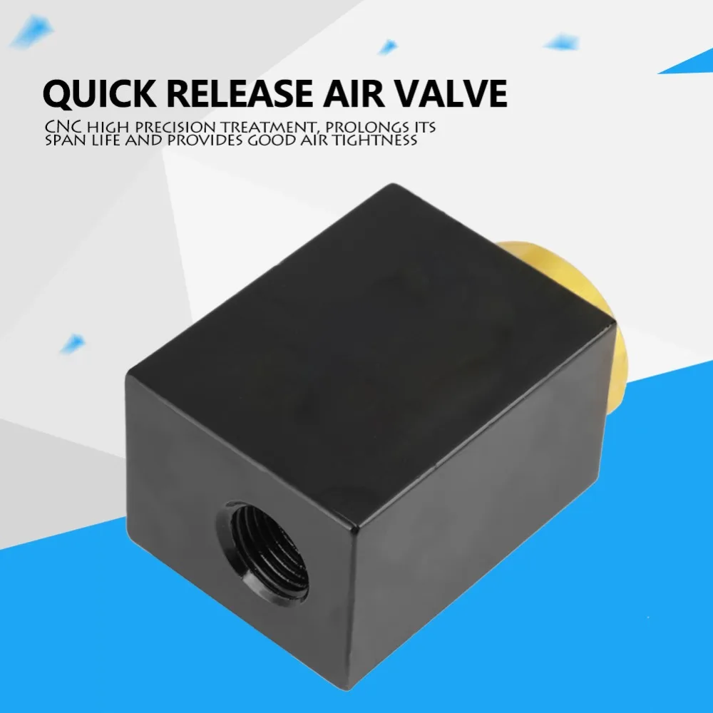 Durable Pneumatic Valve Aluminum Alloy 1/4" Pneumatic Air Flow Quick