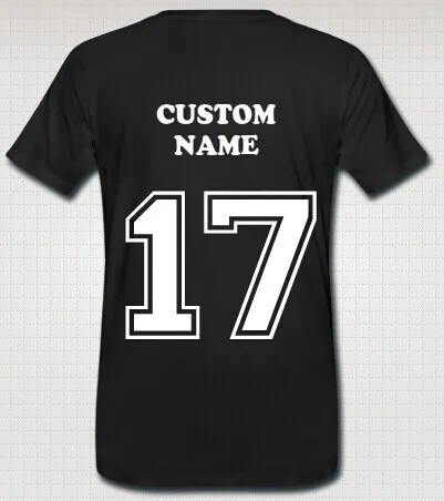 Duplikering her tromme Custom Men's Football Player Name and Number # 17 Back Printed T Shirts