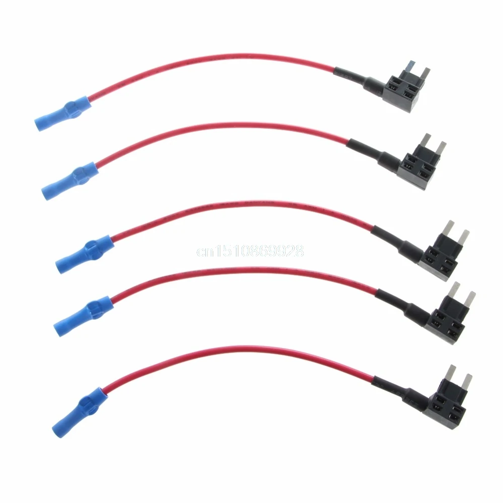 NICE 5Pcs ATM Fuse Adapter tap Dual Circuit Adapter Holder for Car Truck Auto