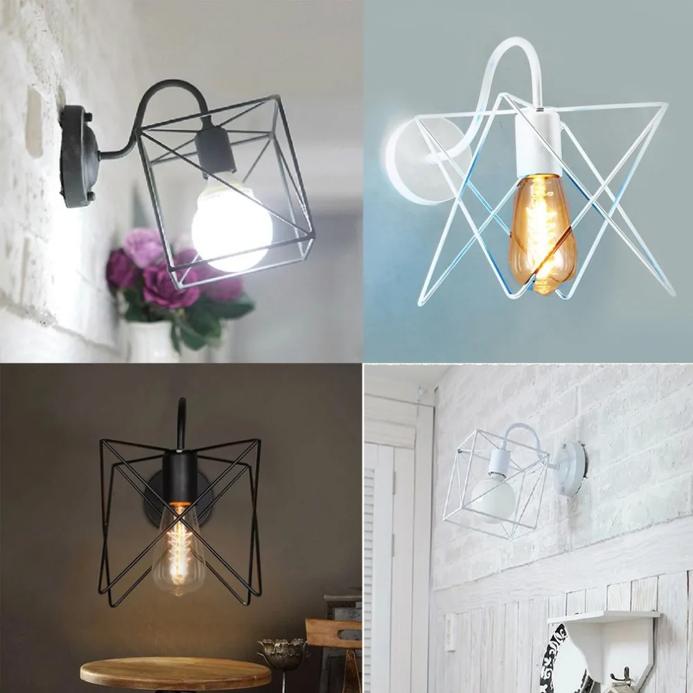 

Square Wall Lamp LED Wall Lamp Iron Art Wall Light Modern Decorative Light Nordic Restaurant Cafe Aisle LED Wall Lamp