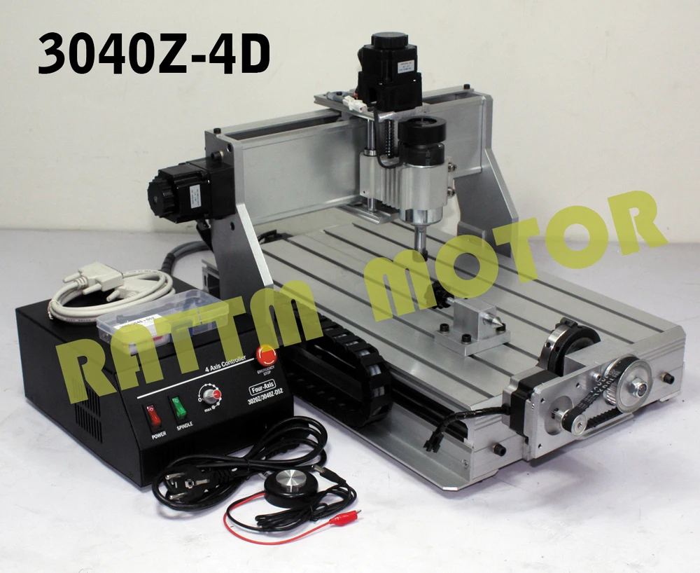 

Latest 230W Four-axis 4 Axis Ball Screw CNC Router Engraver Engraving Milling Drilling Cutting Machine CNC 3040 Z-4D
