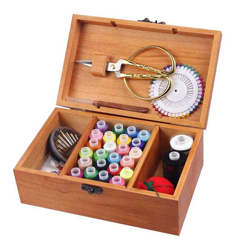 Новинка, домашняя коробка для хранения, из натурального дерева, с крышкой, для шитья, для открыток, органайзер, ручной работы, для рукоделия, чехол для ювелирных изделий, деревянная коробка, шкатулка для дома