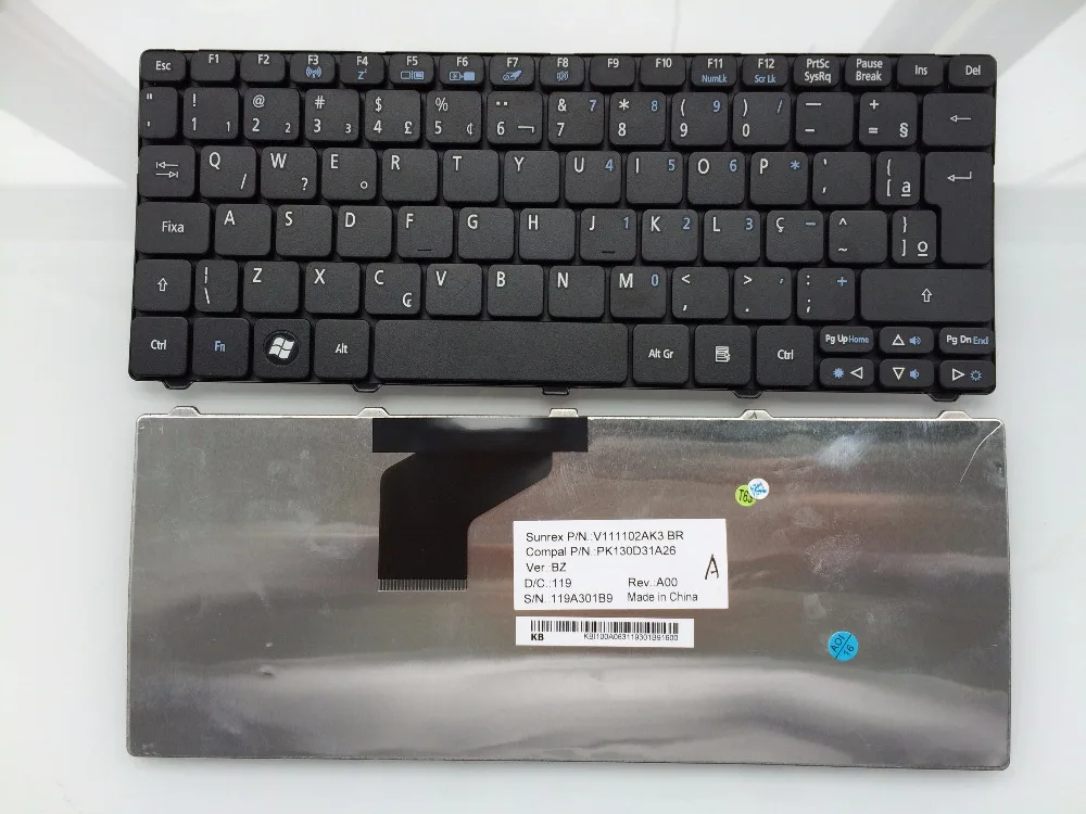 Бразильская Клавиатура для ноутбука Acer Aspire One D255 D255E D257 AOD257 D260 D270 521 522 532 532H 533 NAV50 BR