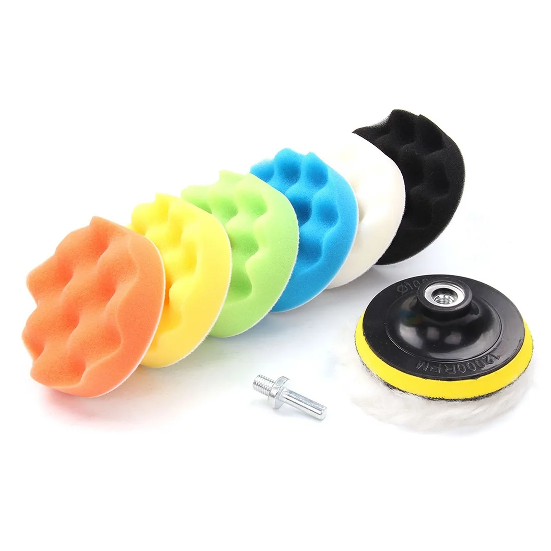 

16 X 6'' Sponge Polishing Foam Waxing Buffing Pads Set Kit Compound Auto Car Drill