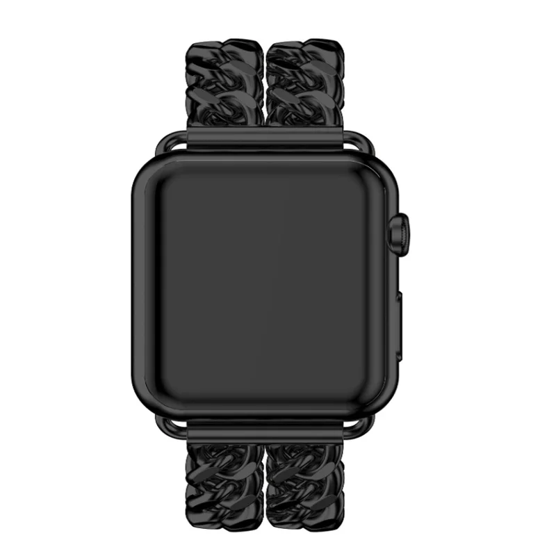 Цепь Стиль женские ремешок для наручных часов, герои в масках, для Apple Watch iWatch 4/3/2/1, с металлической пряжкой, безопасный для наручных часов Apple Watch, версии Reloj 38 мм 42 мм