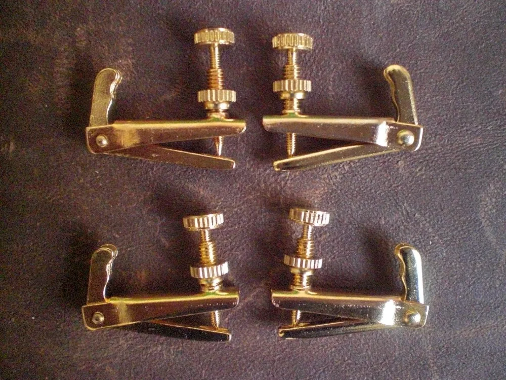4 PCs Gold Color Violin String adjuster 3/4 to 4/4 | Спорт и развлечения