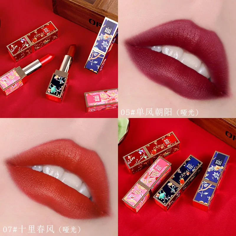Xixi Древняя китайская губная помада долговечная водостойкая матовая love stick