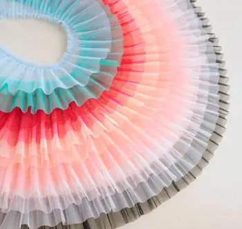 

1M/10CM Trim Pleated Chiffon Lace Fabric Folded Applique Guipure DIY Handcrafts Wedding Decoration Lace Trimmings For Sewing Z02