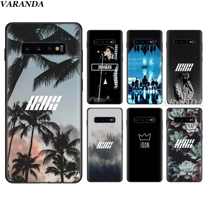 

Soft Silicone Case for Samsung Galaxy S10 S8 S9 Plus S10e Note 8 9 A50 A70 Cover IKON Kpop Black Cases