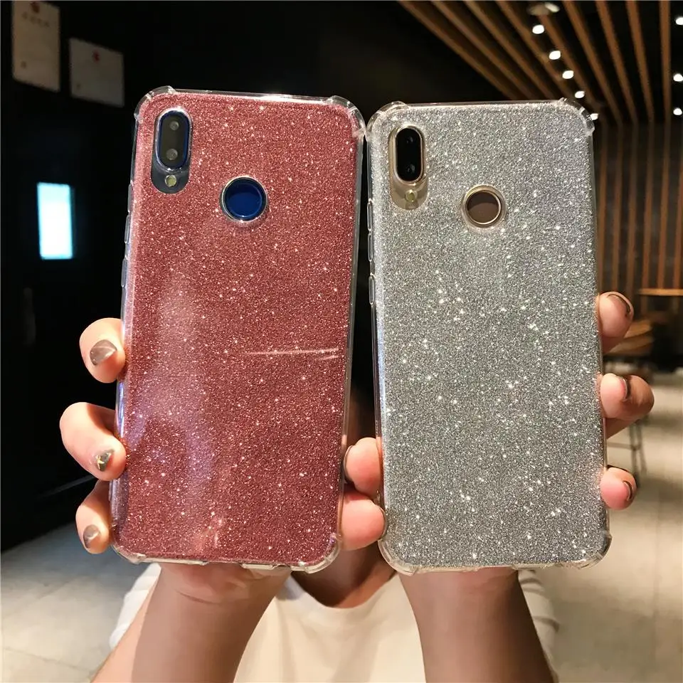 Glitter Anti-shock Silicone Soft Case For Huawei P20 Lite P10 Mate 20 Pro 10 9 Nova 3 Honor 8X 7X 7C 6X 6A 7A Y6 Y7 2018 Cover |