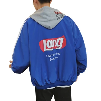 

Long Sleeve Print Jacket Men Casual Hooded Swag Large Size Jackets Men Hip Hop Punk Rave Erkek Mont Streetwear Clothes 5J015