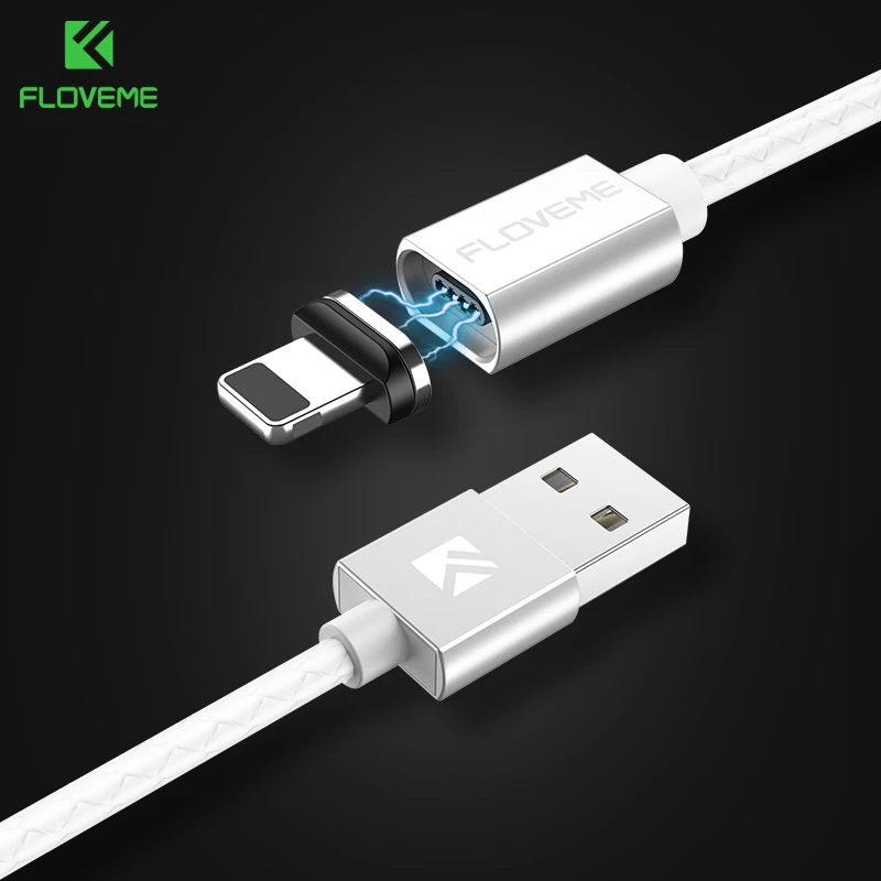 FLOVEME 3A(макс.) магнитный кабель быстрой зарядки Тип usb C Micro USB для iPhone X Xs Max XR магнитное зарядное устройство, кабель синхронизации данных Кабо C зарядное устройство магнитная зарядкаusb кабель usb - Цвет: White