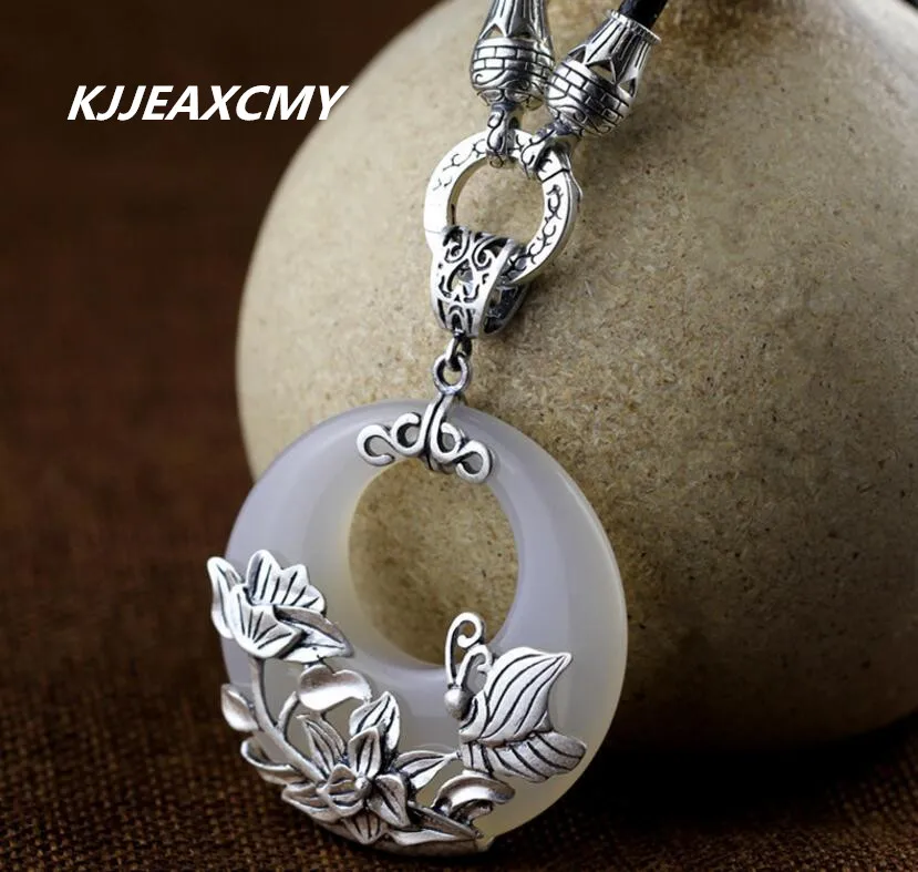 

KJJEAXCMY Thai veteran silversmith pure manual S925 pure silver Thai silver opal locket pendant pendant enron