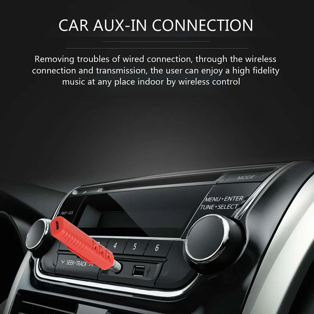 ONEVER Универсальный 3.5 мм Jack аудио приемник Беспроводной Bluetooth авто AUX потокового Car Kit с микрофоном для Планшеты PC/ телефон/Динамик