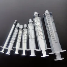 50 piece ,Mixed size 1ml,2.5ml(3ml),5ml,10ml syringe without needles use for industrial injection,With Gift !
