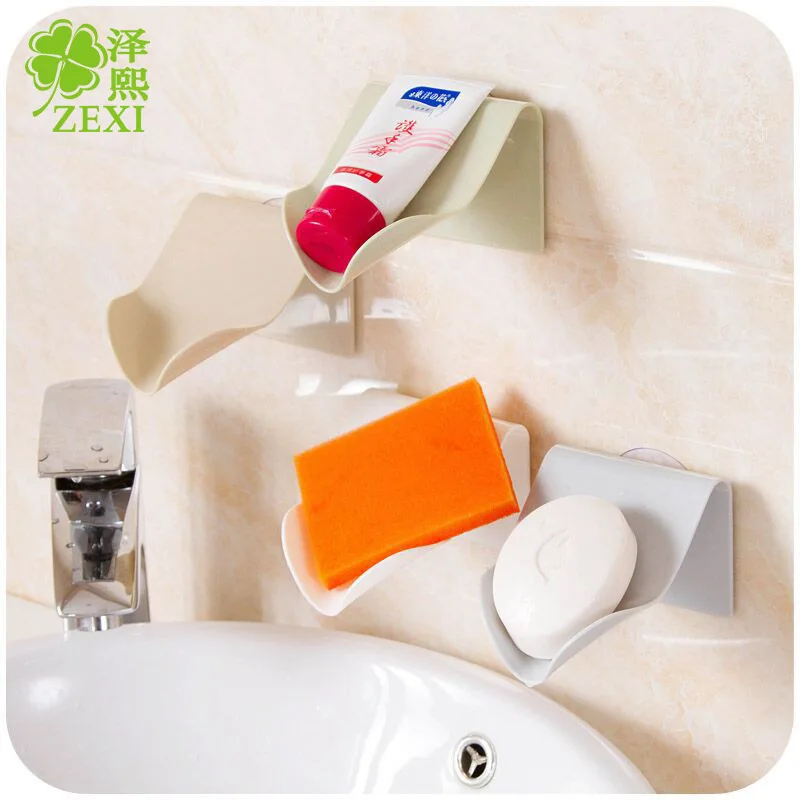 Soap Dishes Drain Sponge Holder Bathroom Organizer Wall Mounted Storage Rack Soap Box Kitchen Hanging Shelf Free Punch 29