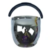 UV 400 protection motocycle helmet bubble visor CE approved open face half face helmet glass fits 3 pin buckle helmet with flip ► Photo 2/6