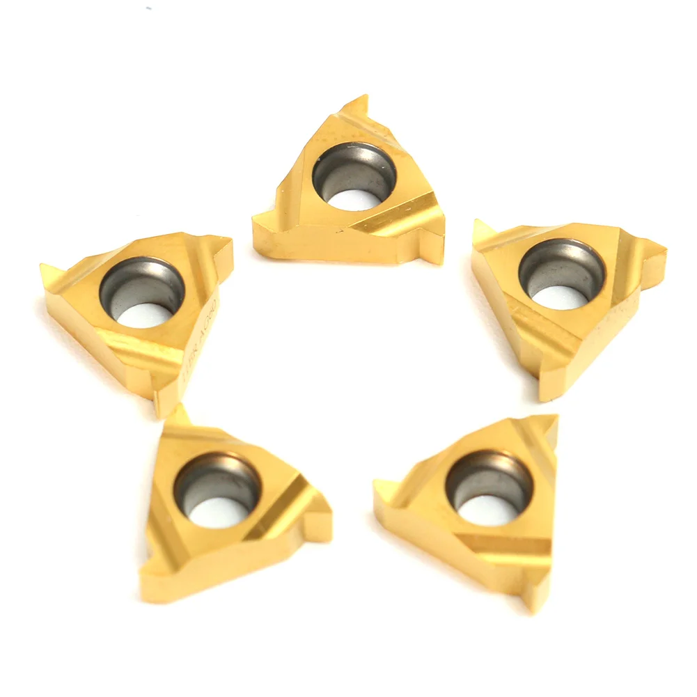 

10 Pcs 11ER A60 1/4 Carbide Inserts for Threading Lathe Cutting Turning Tool BDF99
