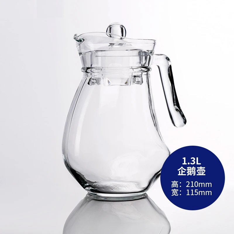 

1 PC Water Pots Kettle Large Capacity Glass Water Jug With Cold Heat Resistance Leakproof Drinkware Transparent Juice Teapot