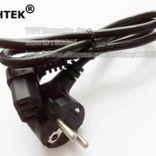 NCHTEK ЕС Профессиональный адаптор AC шнур питания, Европейский 3Pin штекер IEC 320 C13 под углом кабель адаптера питания для настенное крепление для ТВ, 5 шт