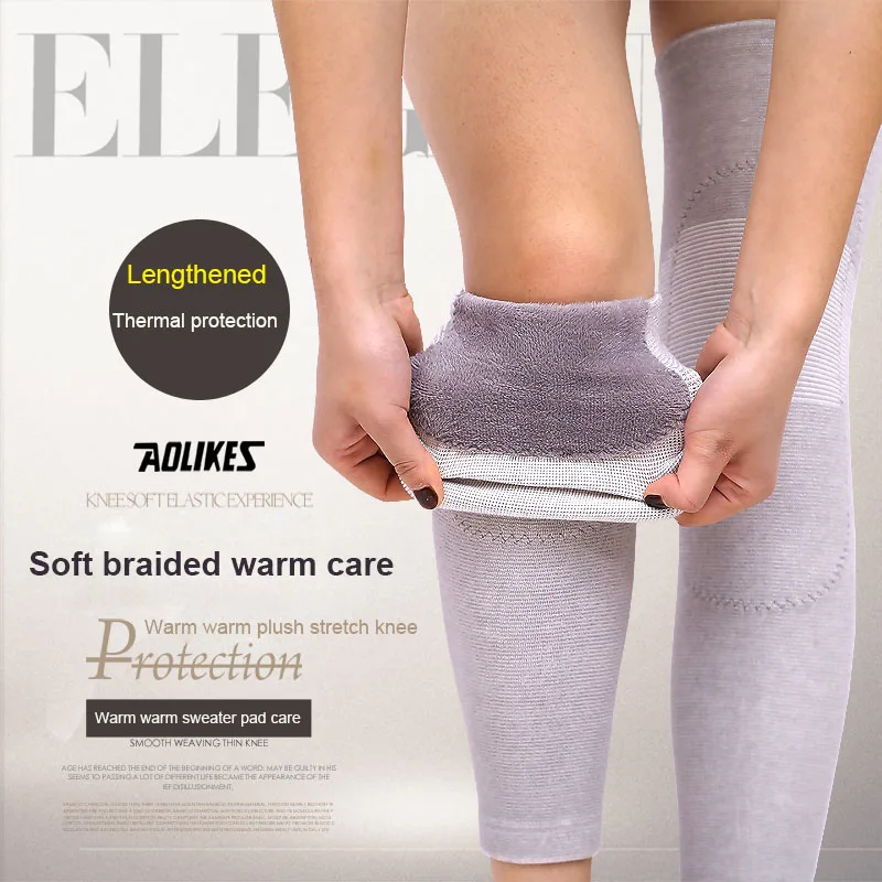 1Pair Knee Support Brace Leg Arthritis Injury Gym Sleeve Elasticated Bandage Pad Warm Knee Pads for Winter knee pad knee support knee support sleeve knee brace