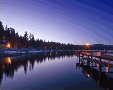 We130230 evening lake