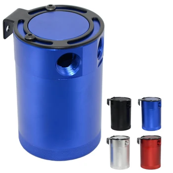 

High Quality Racing Baffled 3-Port Oil Catch Can / Tank /Air-Oil Separator Black