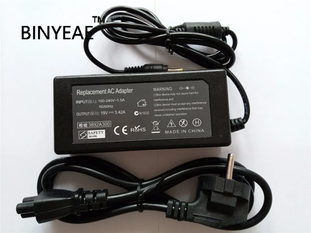 

19v 3.42a AC Adapter Charger With Power Cord for Acer Extensa 5000 Series 5220 5230 5420 5430 5620 5620Z 5630 5630Z 5635