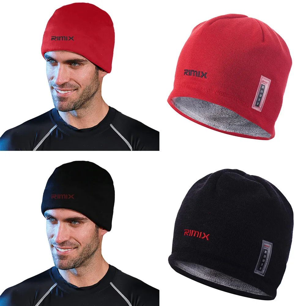 Men Winter Beanies Cap Outdoor Warm Skiing Baggy Hat Soft Knitted