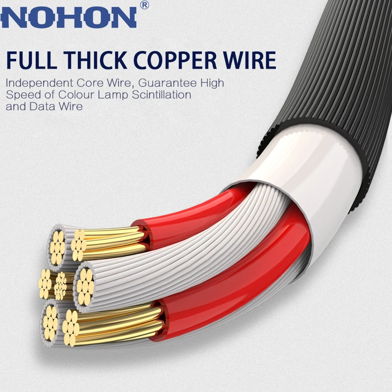 NOHON 8pin USB зарядное устройство кабель для передачи данных iPhone XS MAX XR X 8 7 6 Plus Apple iPad Mini