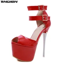 TINGHON Fashion Sexy Sandals Open Toe Thin High Heels Gladiator Sandals Sexy Women Summer Pumps Shoes Ladie Size 35-40 aneikeh sexy high heels shoes women pointed toe pumps lace up summer gladiator sandals flowers sequins heel size 35 40 black