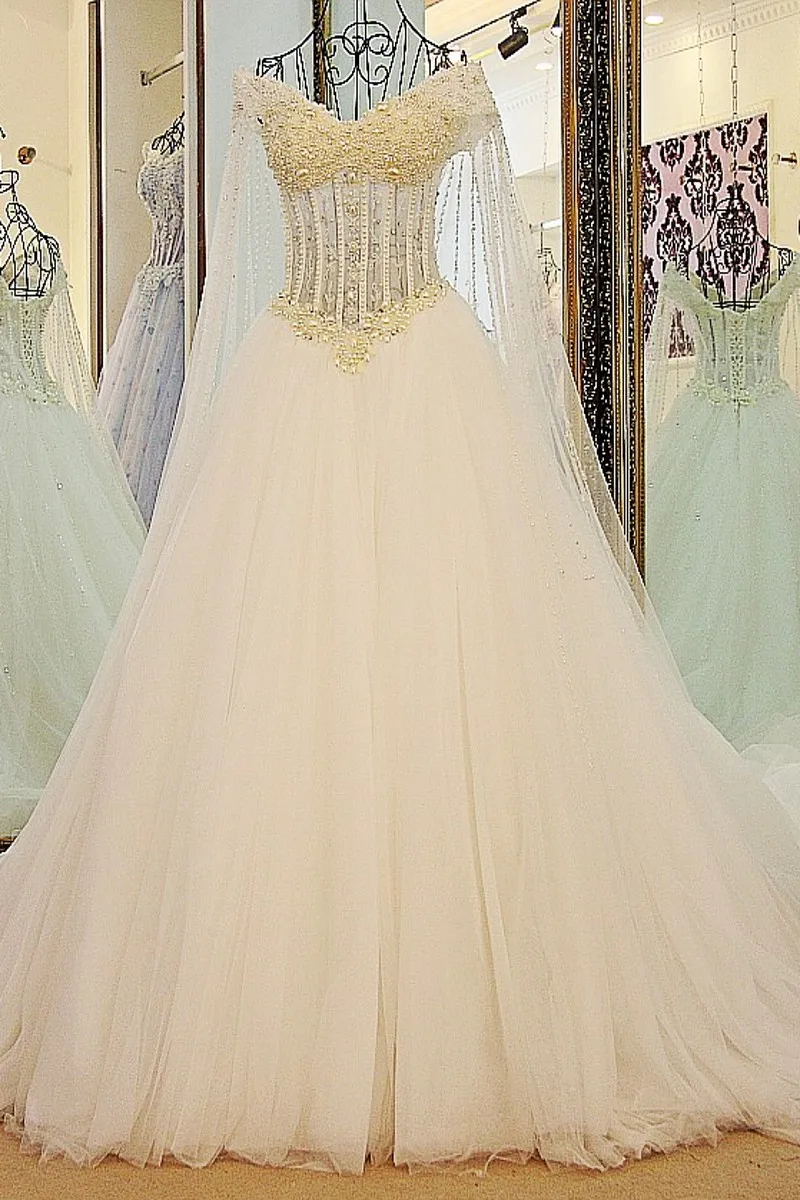 Принцесса Свадебные платья корсет сзади кристалл с длинными рукавами роскошное бальное платье арабское свадебное платье для невесты реальные фотографии