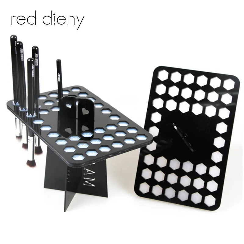 42 Hole Make up Brush Set Dry Rack Drying Brushes Shelf Multifunction