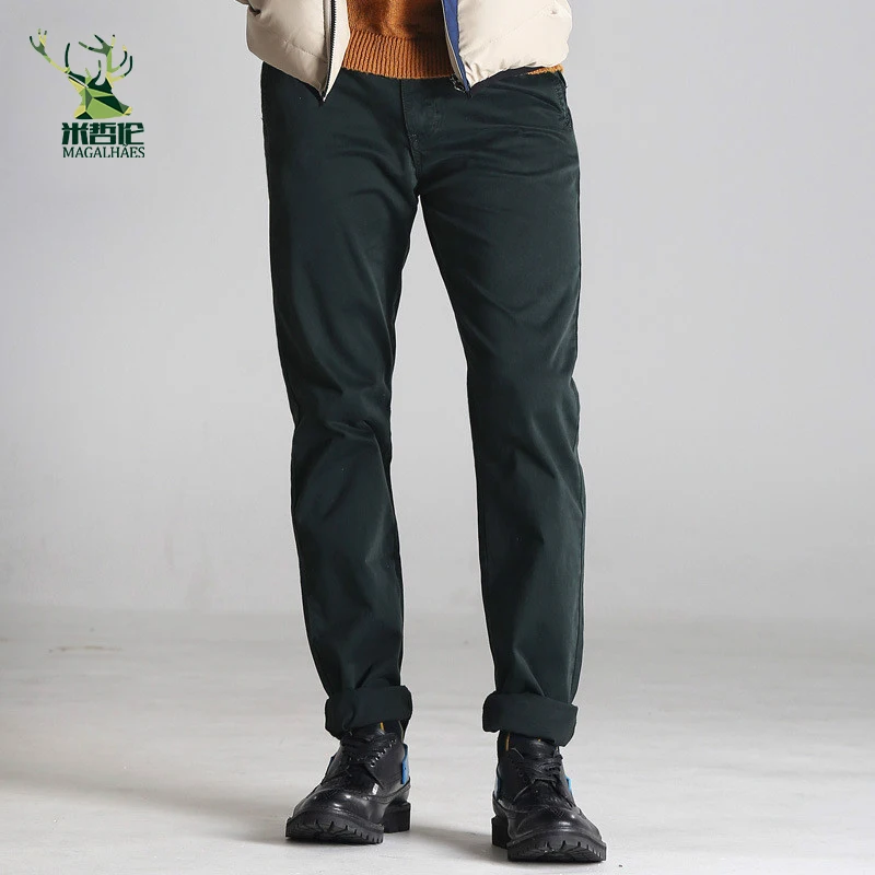 

2016 New Autumn Men's Pants Cotton Solid Casual Trousers Male Slim Comfortable Men's Tactical Straight Pants 1fh