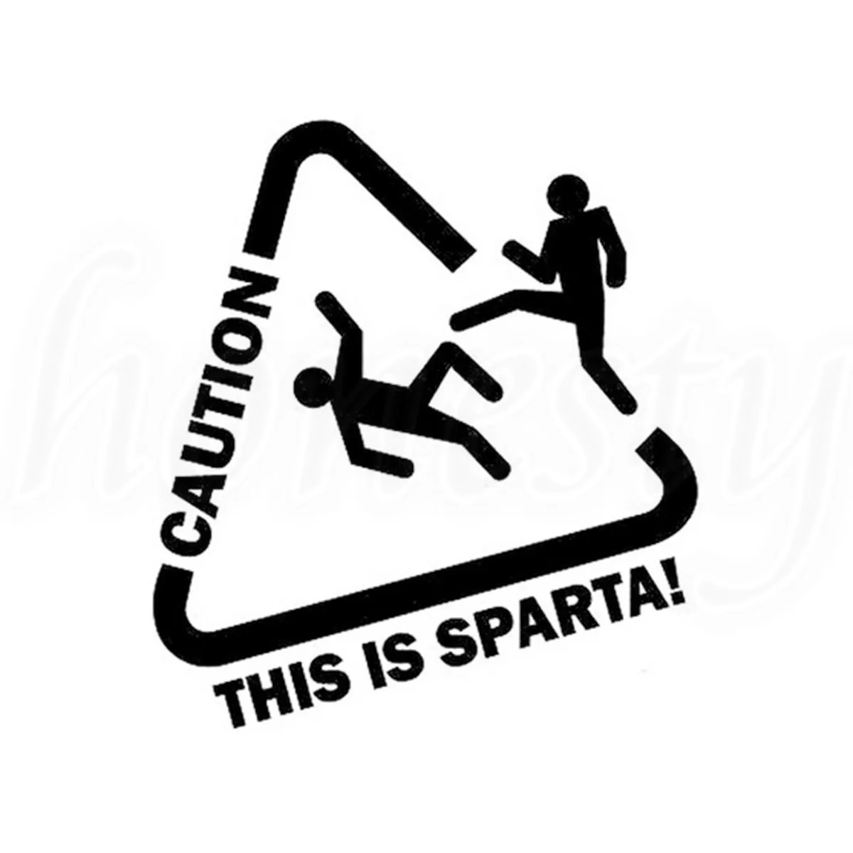 Caution This Is Sparta Sign Car Glass Sticker Vinyl Laptop Window Wall