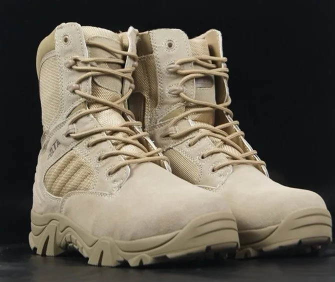 7'' Hiking Shoes Desert Combat Tactical boots high help U.S. military ...