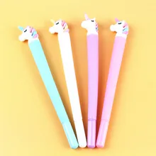 4 цвета Красивая гелевая ручка в стиле мультфильма Студенческая ручка для записи экзамена офисная ручка