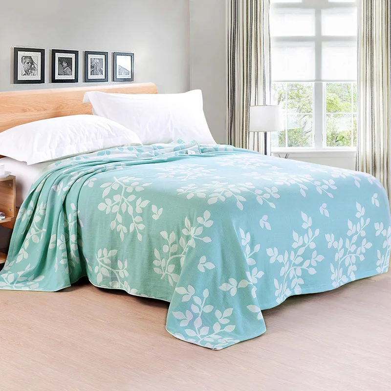 

2017 New Cotton Blanket 180X200cm -1PC 100% Cotton Blanket on Bed Jacquard Throw Blanket Air-Condition Blanket