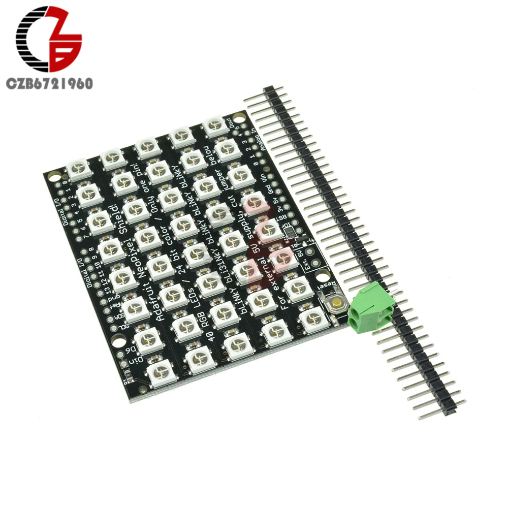 8x5 40 СВЕТОДИОДНЫЙ матричный WS2812 светодиодный 5050 RGB Полноцветный драйвер платы для