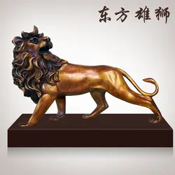 Медный Лев восточные ремесла животное Королевское украшение для офисного стола украшения