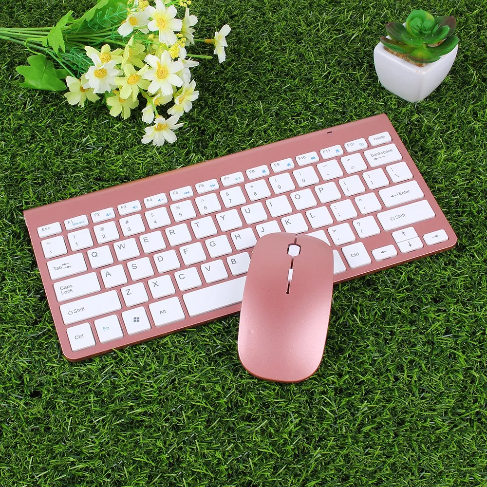 

2.4G Wireless Keyboard and Mouse Mini Multimedia Keyboard Mouse Set For Notebook Laptop Mac Desktop PC TV Office Supplies