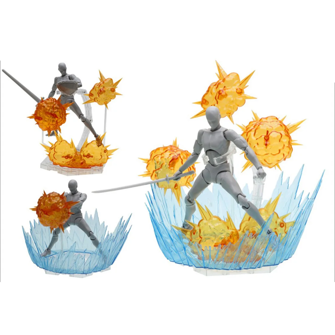 

Explosion Scene Model Explosion Special Effects Decoration with Bracket for Gundam Model - Yellow Action & Toy Figures