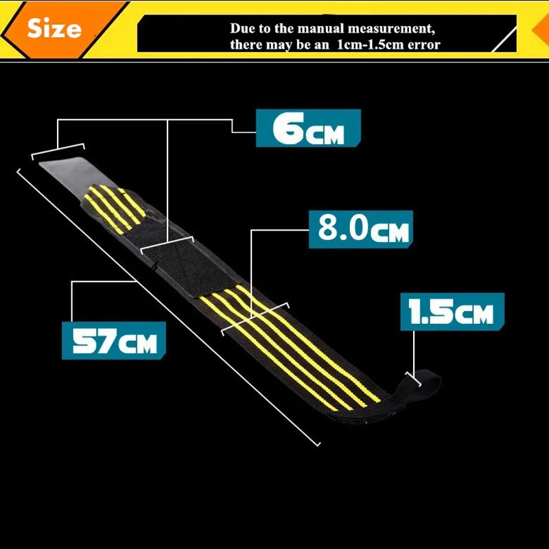 1 Pair WeightLifting Fitness Gloves Gear Weight Lifting Gym Equipment Body Building Crossfit Wrist Support Wraps Brace L346