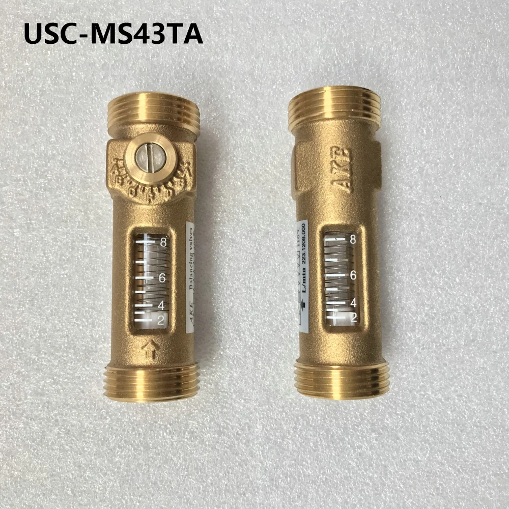 G3/4" Mechanical Flow Meter Direct Reading 2-8L/min USC-MS43TA Spring flow meter Brass Flow reader Balancing Valve