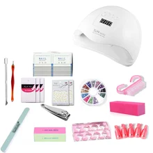 54/36 Вт накладные ногти УФ лампа для ногтей без Гель-лак для ногтей маникюрный набор 20000 ОБ/мин стержневой шлифовальный инструмент светодиодный свет комплект