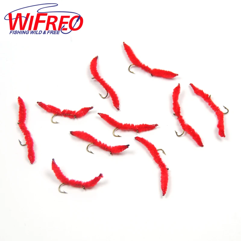 10шт 10# червь Wifreo Сан-Хуан летать водных червей Речная форель рыбная ловля мух 10шт 10# червь Wifreo Сан-Хуан летать водных червей Речная форель рыбная ловля мух