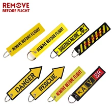 Удаляемый перед полетом брелок для ключей с вышивкой, автомобильные брелки для мотоцикла ATV, автомобильный брелок, желтоватый ключ для ключей