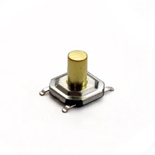 

100 pcs/lot 5.2*5.2*4.3mm 4 Pin 12V 0.5A Push Button Switch Metal Tactile Micro Tact SMT Touch Switch
