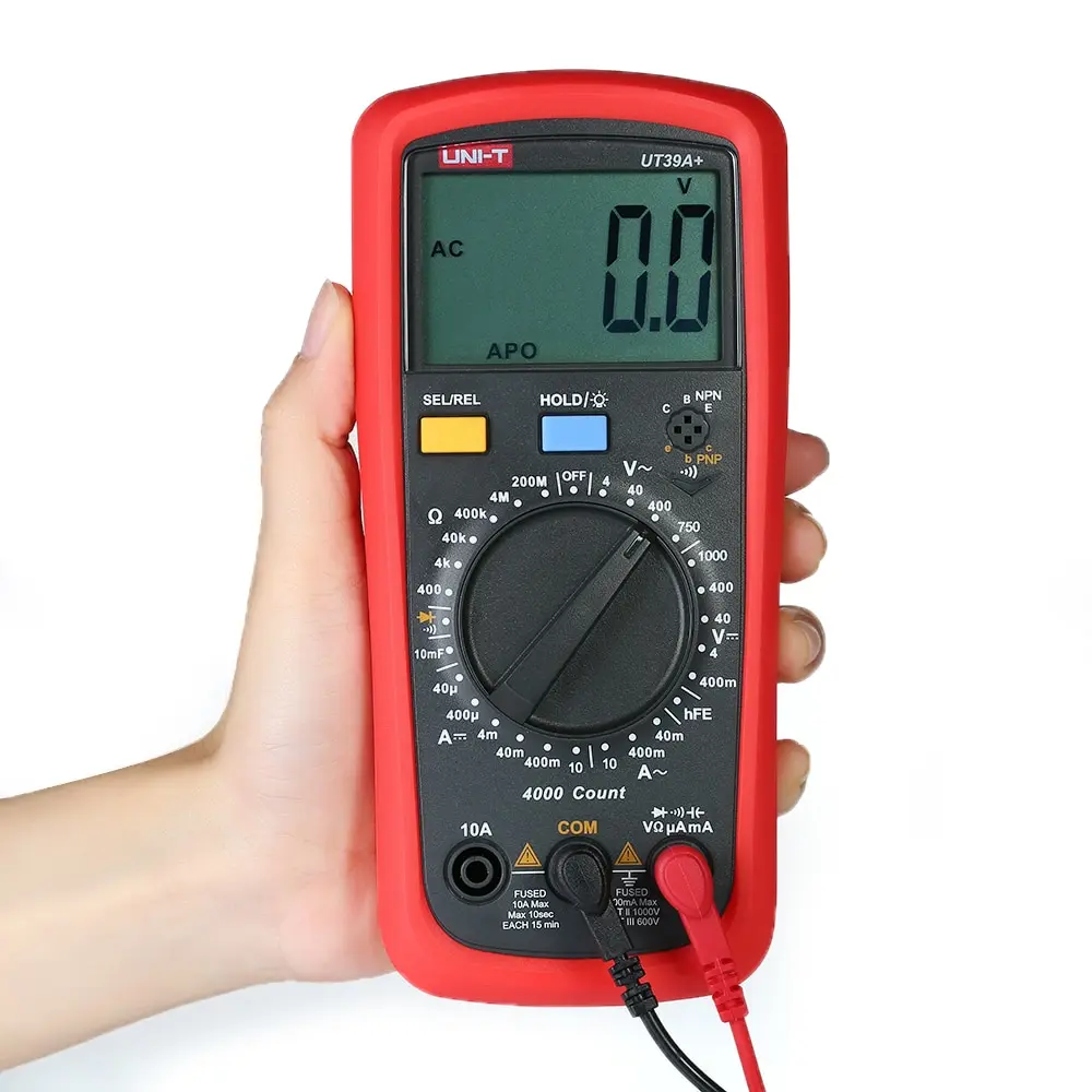 

Multimeter Voltmeter Ammeter UT39A+ LCD Digital DC/AC Voltage Current Meter Capacitance Resistance Diode Tester